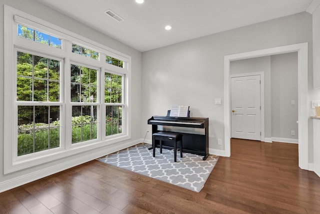 742 Charolais Dr, Slinger, WI 53086 - sitting room featuring wood finished floors and recessed lighting