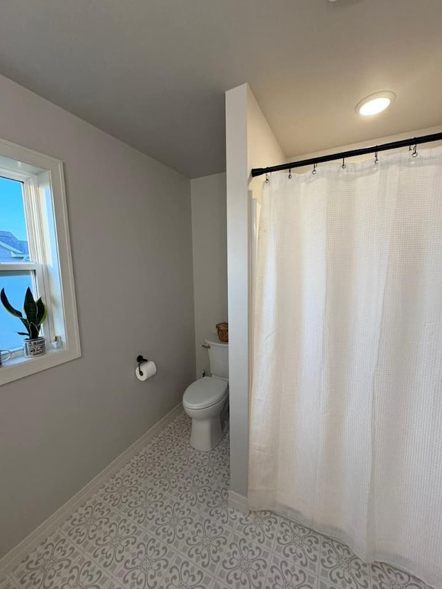 117 Cortland Ave, Casco, WI 54205 - bathroom featuring toilet and a shower with shower curtain