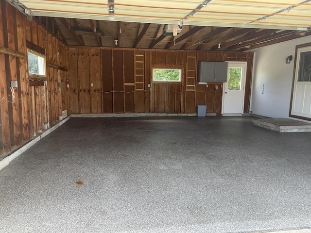 1508 Hoover St, New Holstein, WI 53061 - garage with wood walls