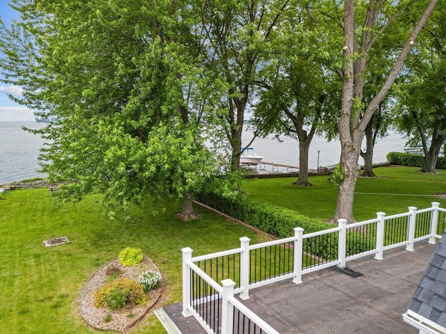 2963 Sunset Point Ln, Oshkosh, WI 54904 - view of grassy yard featuring a water view
