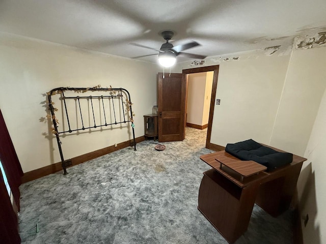 810 10th St, Monroe, WI 53566 - bedroom with carpet flooring and ceiling fan