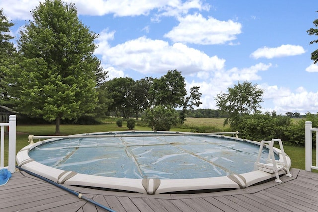 32665 Academy Rd, Burlington, WI 53105 - view of pool featuring a deck and a lawn