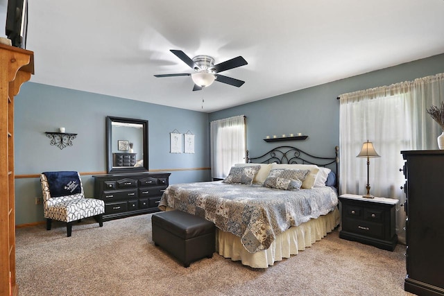 32665 Academy Rd, Burlington, WI 53105 - bedroom with carpet and a ceiling fan