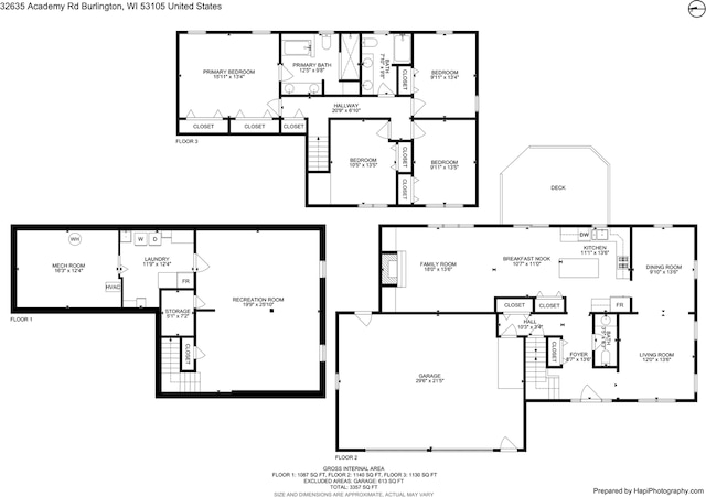 32665 Academy Rd, Burlington, WI 53105 - view of room layout