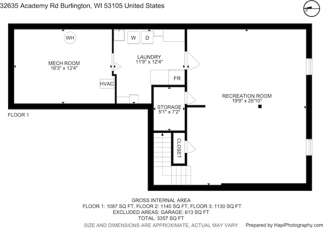 32665 Academy Rd, Burlington, WI 53105 - view of home floor plan