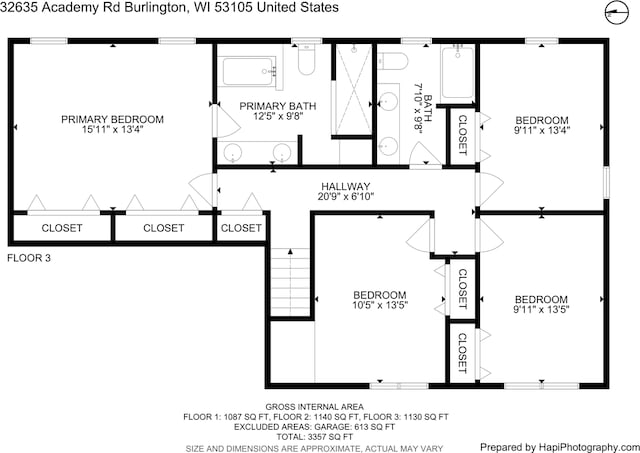 32665 Academy Rd, Burlington, WI 53105 - view of room layout