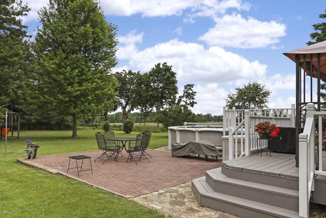 32665 Academy Rd, Burlington, WI 53105 - view of patio / terrace featuring a deck
