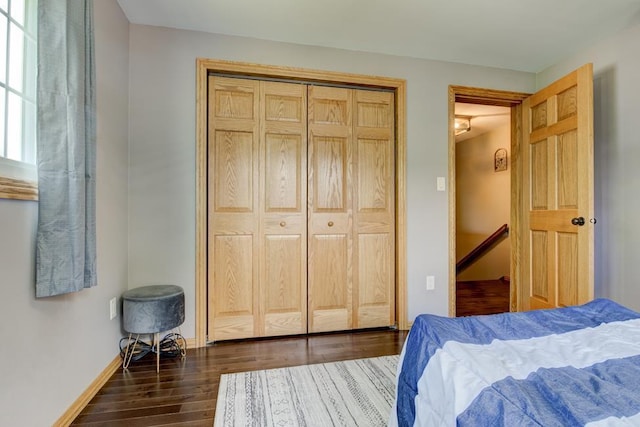 1410 Edwin St, Marinette, WI 54143 - bedroom featuring dark wood-style floors and a closet