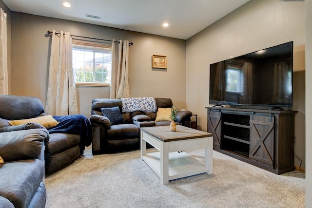1410 Edwin St, Marinette, WI 54143 - carpeted living area with recessed lighting