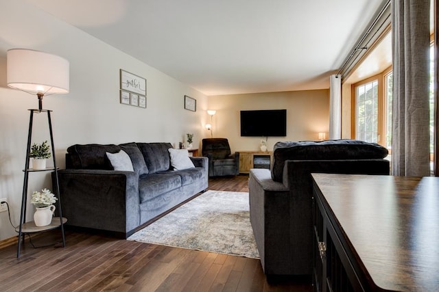 1410 Edwin St, Marinette, WI 54143 - living area featuring dark wood finished floors