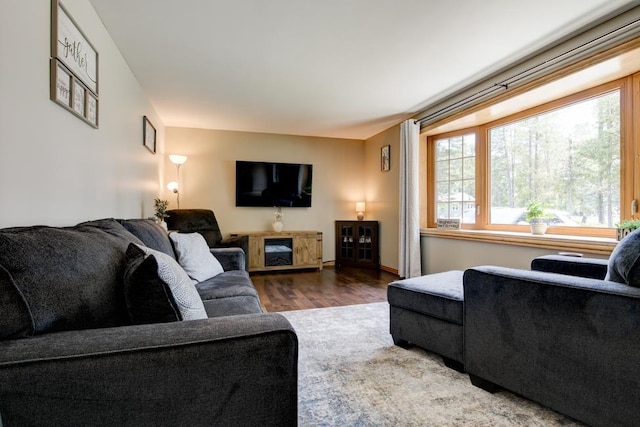 1410 Edwin St, Marinette, WI 54143 - living room featuring plenty of natural light and wood finished floors