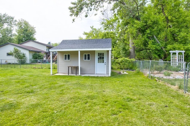 1410 Edwin St, Marinette, WI 54143 - view of outbuilding featuring a fenced backyard
