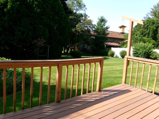 116 Mohawk Dr, Beaver Dam, WI 53916 - deck featuring a yard