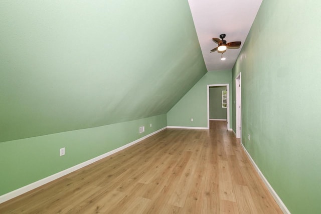 1963 S 20th St, Milwaukee, WI 53204 - bonus room featuring lofted ceiling, light wood-type flooring, and a ceiling fan