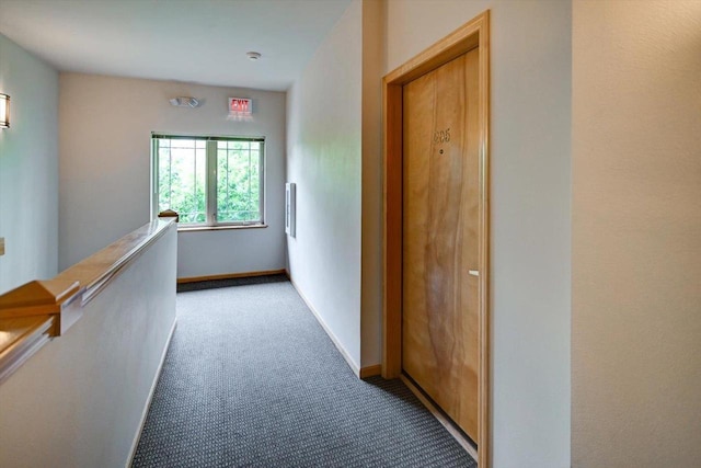 1140 E Dayton St Unit 205, Madison, WI 53703 - corridor with carpet floors and an upstairs landing