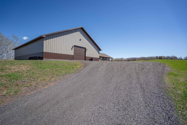 4304 E Leggate Rd, Superior, WI 54880 - view of dirt / gravel driveway with an outbuilding