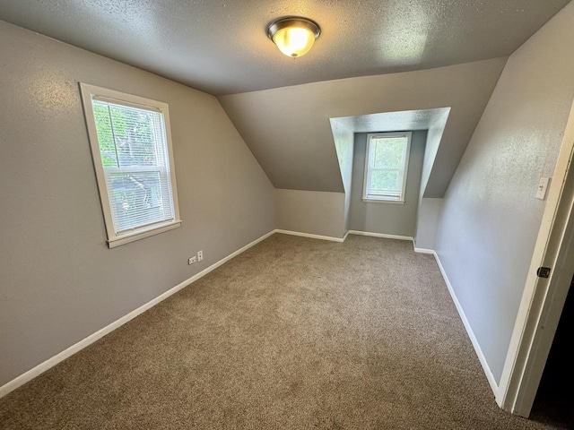 3223 W Fairmount Ave, Milwaukee, WI 53209 - bonus room featuring carpet floors, vaulted ceiling, and a textured ceiling