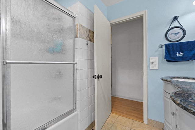 611 Mount Snowdon Rd, Wales, WI 53183 - bathroom with vanity and tile patterned floors