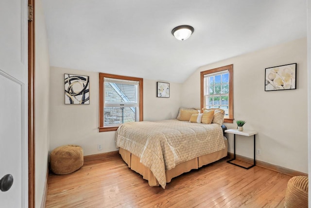 5463 N Lydell Ave, Glendale, WI 53217 - bedroom featuring vaulted ceiling and light wood finished floors