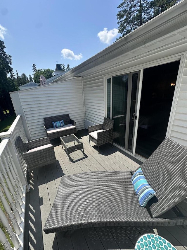 266 Victorian Village Dr Unit 226, Elkhart Lake, WI 53020 - deck with outdoor lounge area