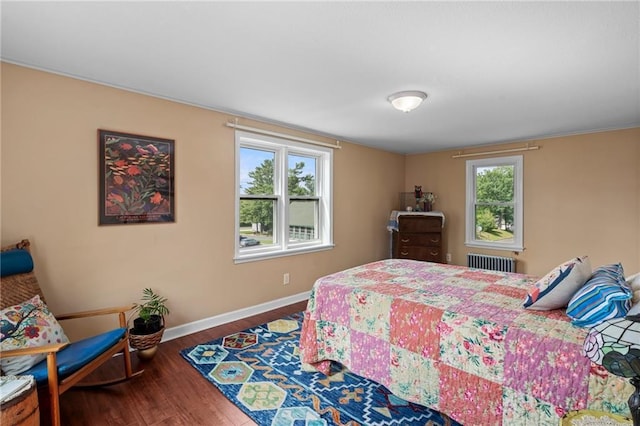 110 1st Ave, Balsam Lake, WI 54005 - bedroom featuring radiator and wood finished floors