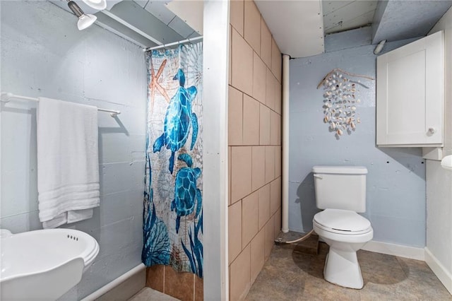 110 1st Ave, Balsam Lake, WI 54005 - full bathroom with toilet and curtained shower