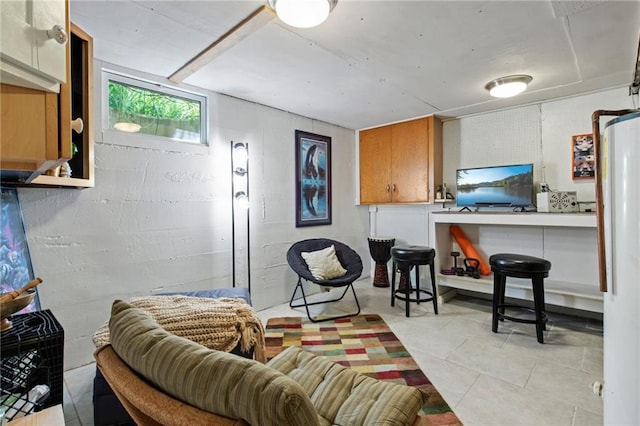 110 1st Ave, Balsam Lake, WI 54005 - living area with light tile patterned floors