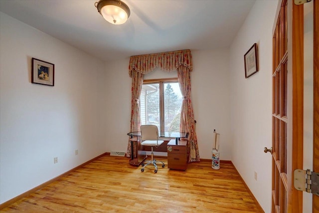 4205 Monarch Ct, Middleton, WI 53562 - home office featuring light wood finished floors and baseboards