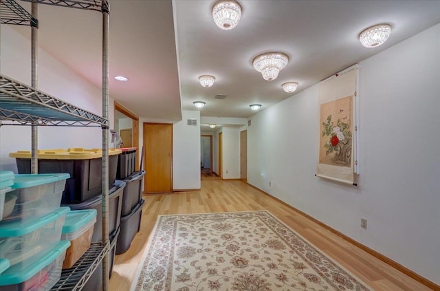 4205 Monarch Ct, Middleton, WI 53562 - basement with light wood-style flooring and baseboards