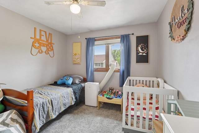 1603 Mckenna Blvd, Madison, WI 53711 - carpeted bedroom with a ceiling fan