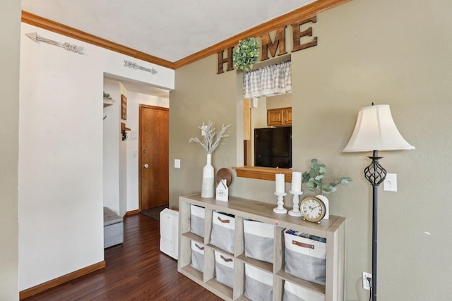 1603 Mckenna Blvd, Madison, WI 53711 - corridor with crown molding and wood finished floors