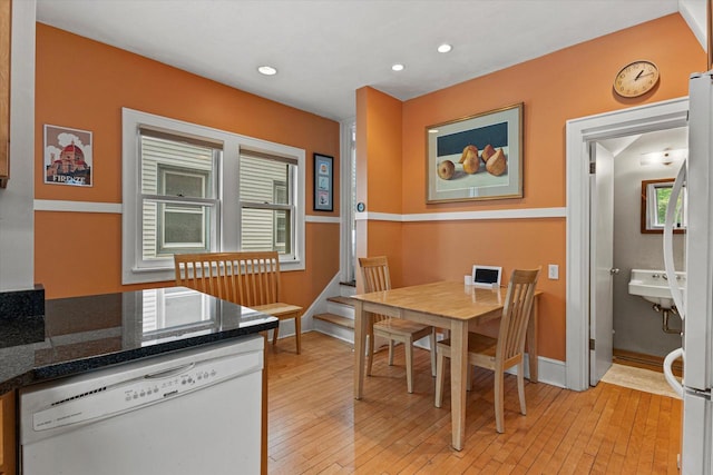4069 N Prospect Ave, Shorewood, WI 53211 - dining room featuring light wood finished floors and recessed lighting