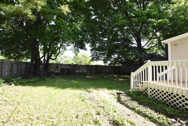 1600 Winslow St, Racine, WI 53404 - fenced backyard featuring a deck