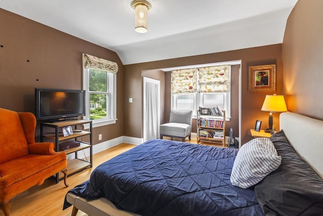 1853 N 83rd St, Wauwatosa, WI 53213 - bedroom featuring lofted ceiling and wood finished floors