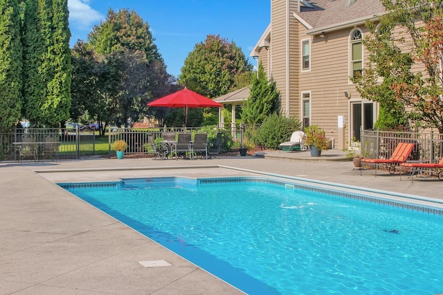 2307 W Willow Creek Ln, Sheboygan, WI 53083 - view of swimming pool with a patio area