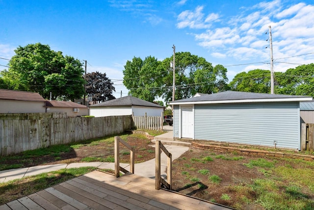 4467 S Nicholson Ave, Saint Francis, WI 53235 - wooden terrace featuring an outdoor structure