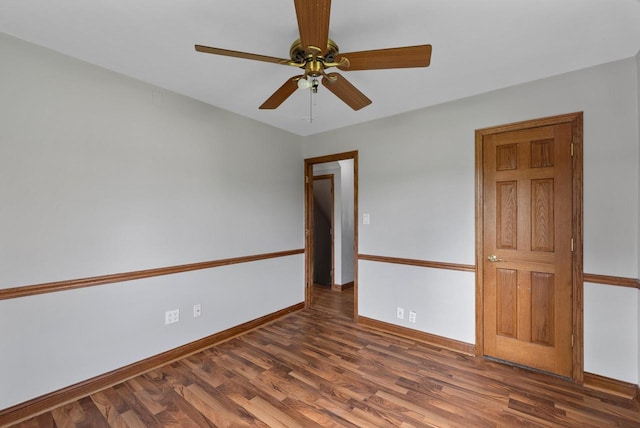 4467 S Nicholson Ave, Saint Francis, WI 53235 - spare room with wood finished floors and ceiling fan