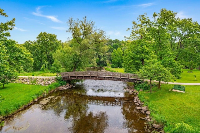 1626 Fox Hollow Ln, Cedarburg, WI 53012 - water view featuring a forest