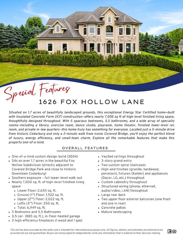 1626 Fox Hollow Ln, Cedarburg, WI 53012 - view of a document