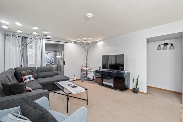 4050 W Rivers Edge Cir Unit 25, Brown Deer, WI 53209 - living area featuring light carpet and baseboard heating