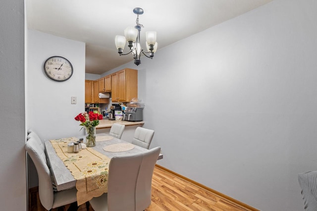 4050 W Rivers Edge Cir Unit 25, Brown Deer, WI 53209 - dining space featuring a chandelier and light wood-style flooring