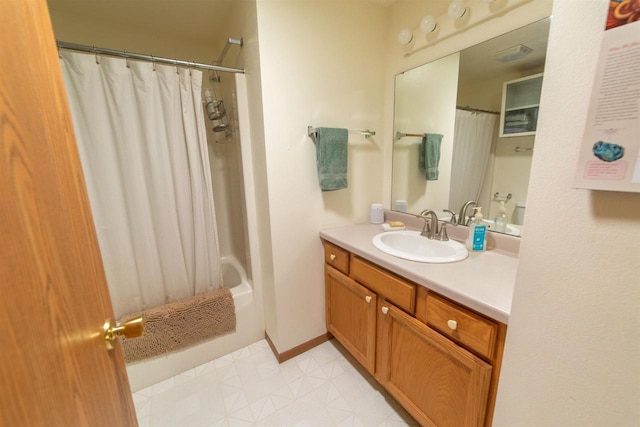 N5642 8th Dr, Westfield, WI 53964 - bathroom featuring vanity and shower / bath combination with curtain