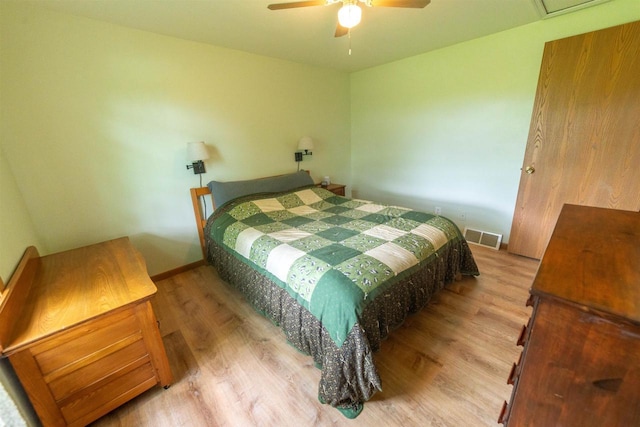 N5642 8th Dr, Westfield, WI 53964 - bedroom with wood finished floors and a ceiling fan