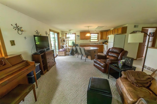 N5642 8th Dr, Westfield, WI 53964 - living room with light carpet