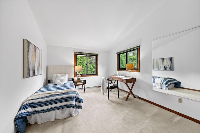 836 Pilgrim Pkwy, Elm Grove, WI 53122 - bedroom featuring carpet and lofted ceiling