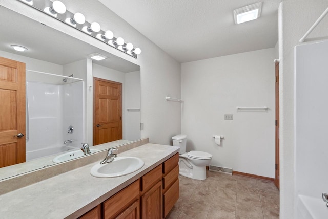 7062 S Fieldstone Ct, Franklin, WI 53132 - full bath with vanity,  shower combination, and tile patterned flooring
