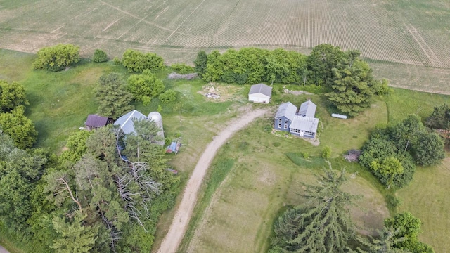 W6525 Beechnut Ave, Wild Rose, WI 54984 - aerial overview of property's location featuring rural landscape and farmland