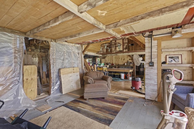 W6525 Beechnut Ave, Wild Rose, WI 54984 - unfinished below grade area featuring wood finished floors