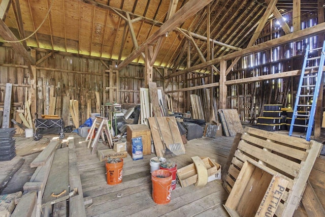 W6525 Beechnut Ave, Wild Rose, WI 54984 - miscellaneous room featuring vaulted ceiling