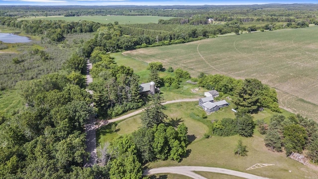 W6525 Beechnut Ave, Wild Rose, WI 54984 - aerial overview of property's location featuring rural landscape